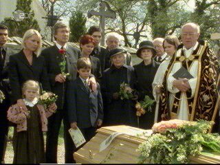 Familie Rombach bei Andreas Beerdigung.