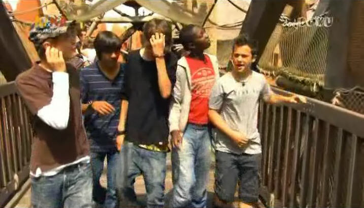 Die f�nf Bengel im Freizetpark.