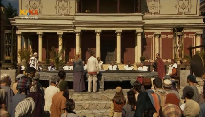 Die Jugendlichen vor dem Rat.